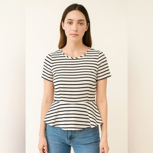 Urban Outfitters Pins&Needles Stripe Blouse w/ Peplum
